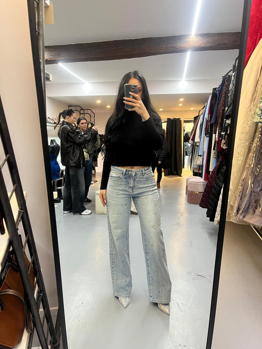 Jeans glitter multicolor