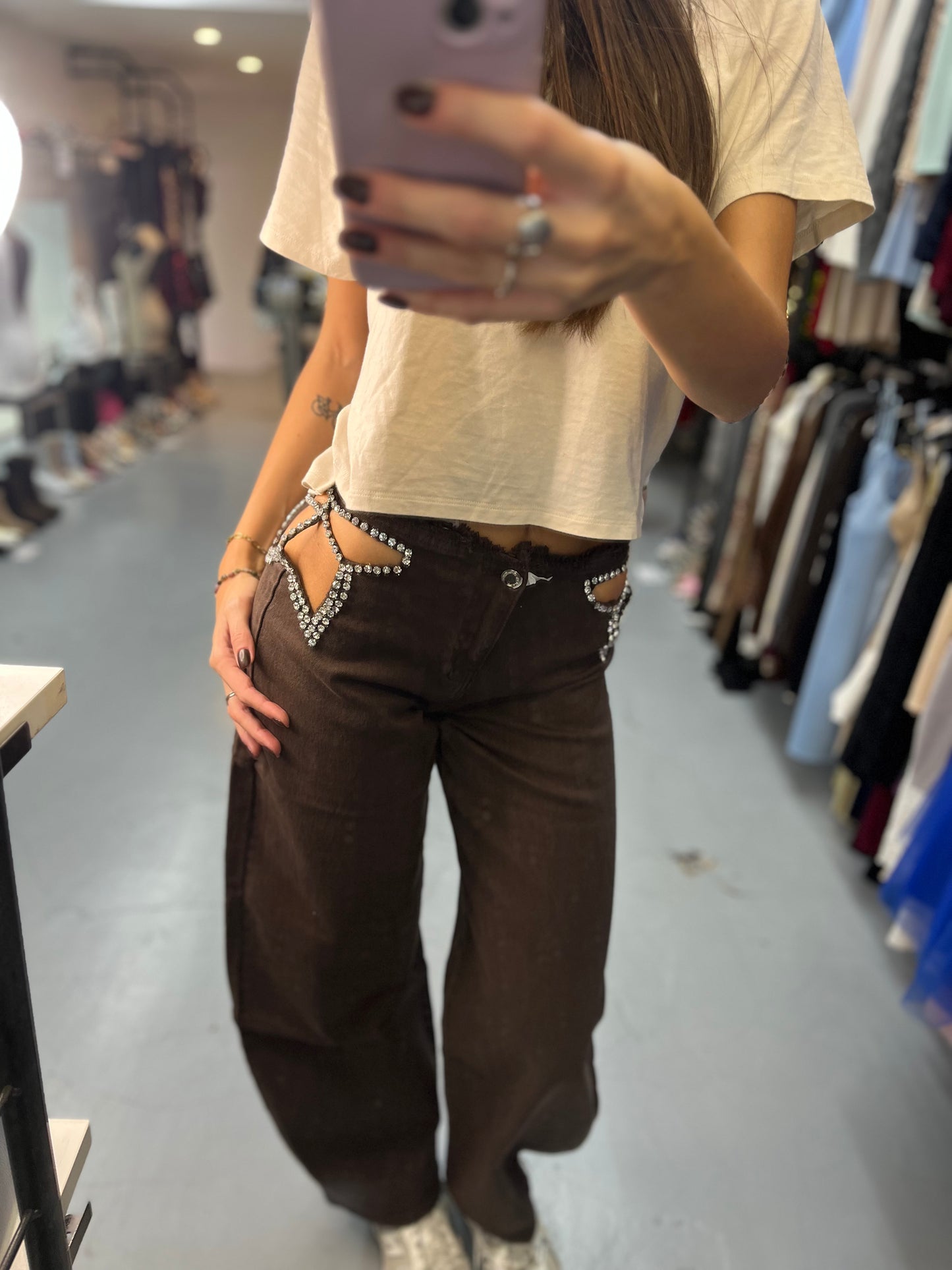 Jeans farfalle