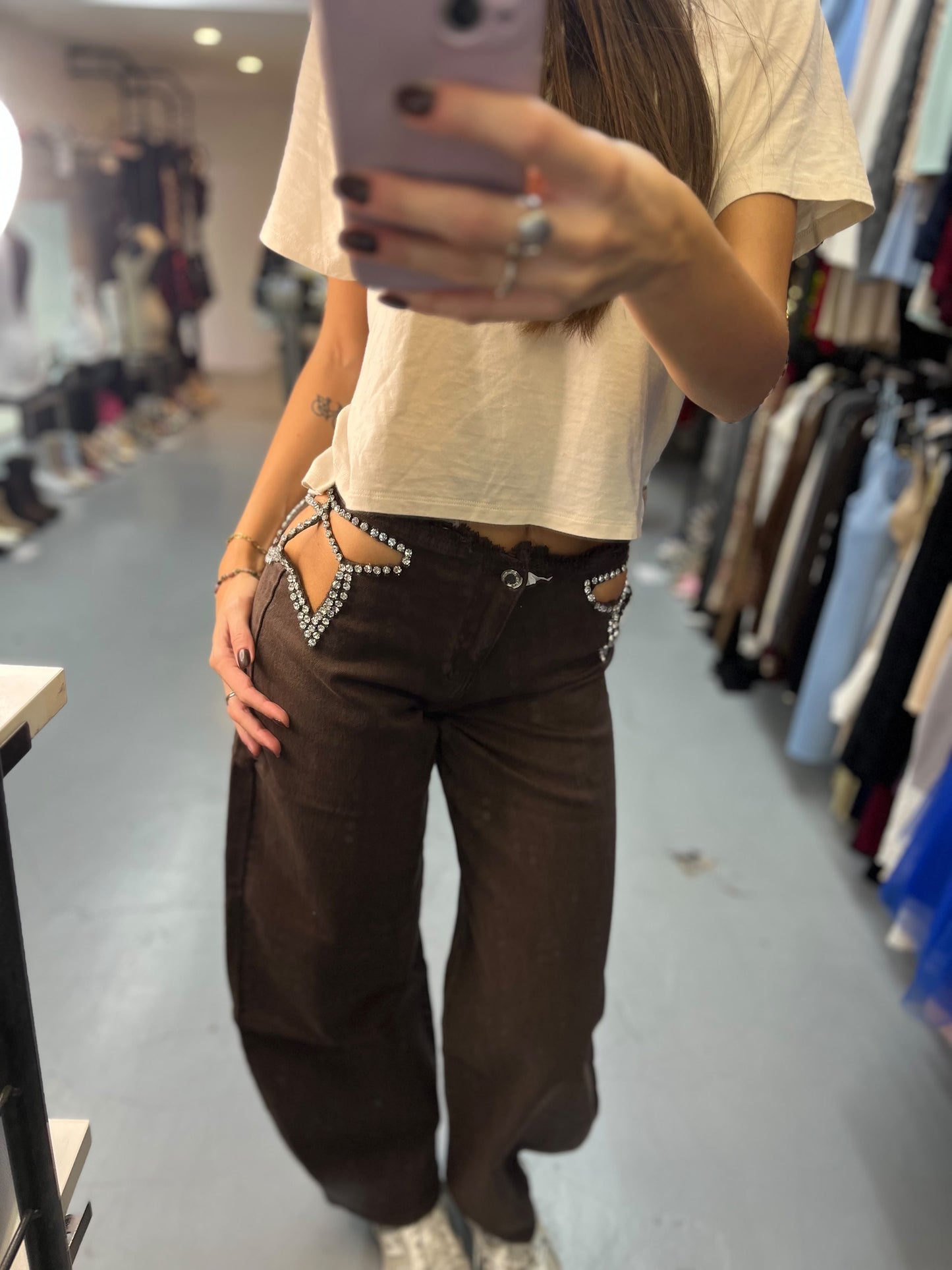 Jeans farfalle