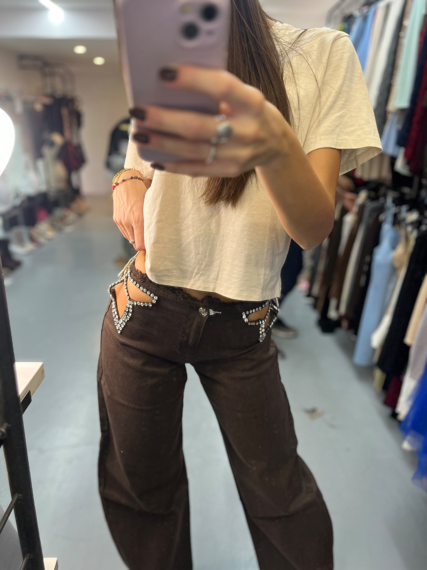 Jeans farfalle